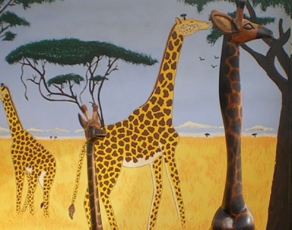 Stand girafes sénégalaises